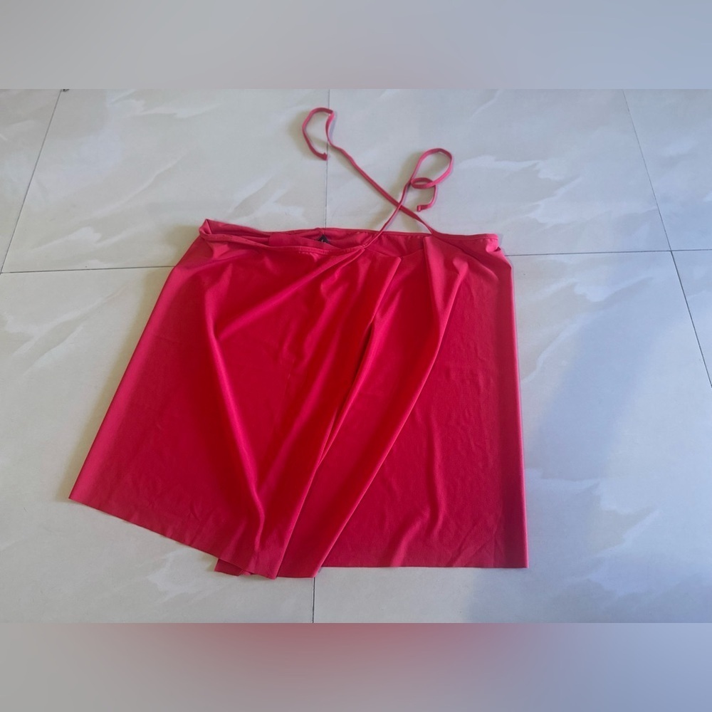 - La Blanca By Rod Beattie Red Beyond Pareo Wrap Cover-Up